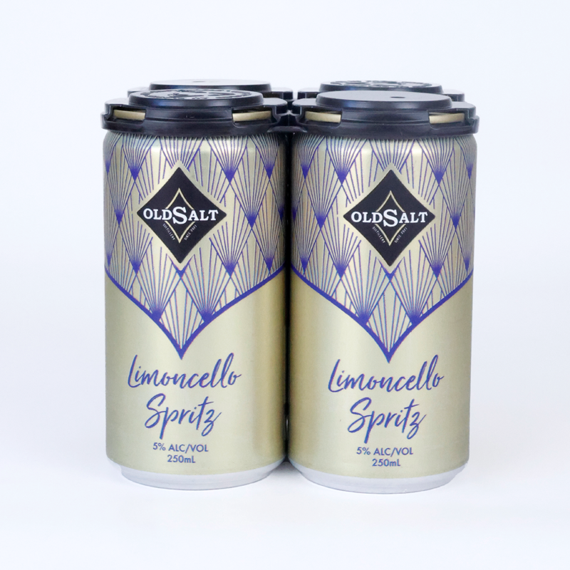 Golden cans of Limoncello Spritz